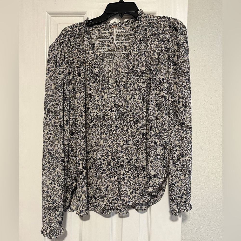 Free people button down blouse